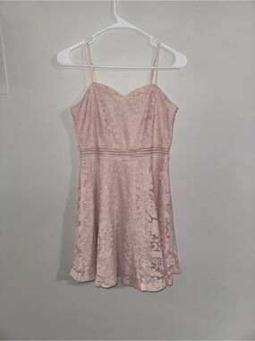 rue21 Pink Floral Lace Mini Dress - Women's Large